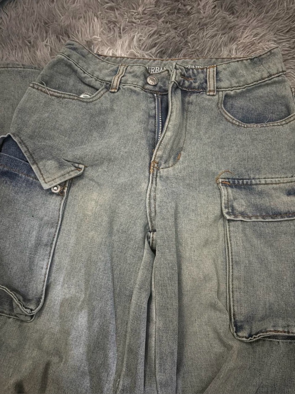 Urban Outfitters Light Blue Relaxed Men’s Cargo Jeans